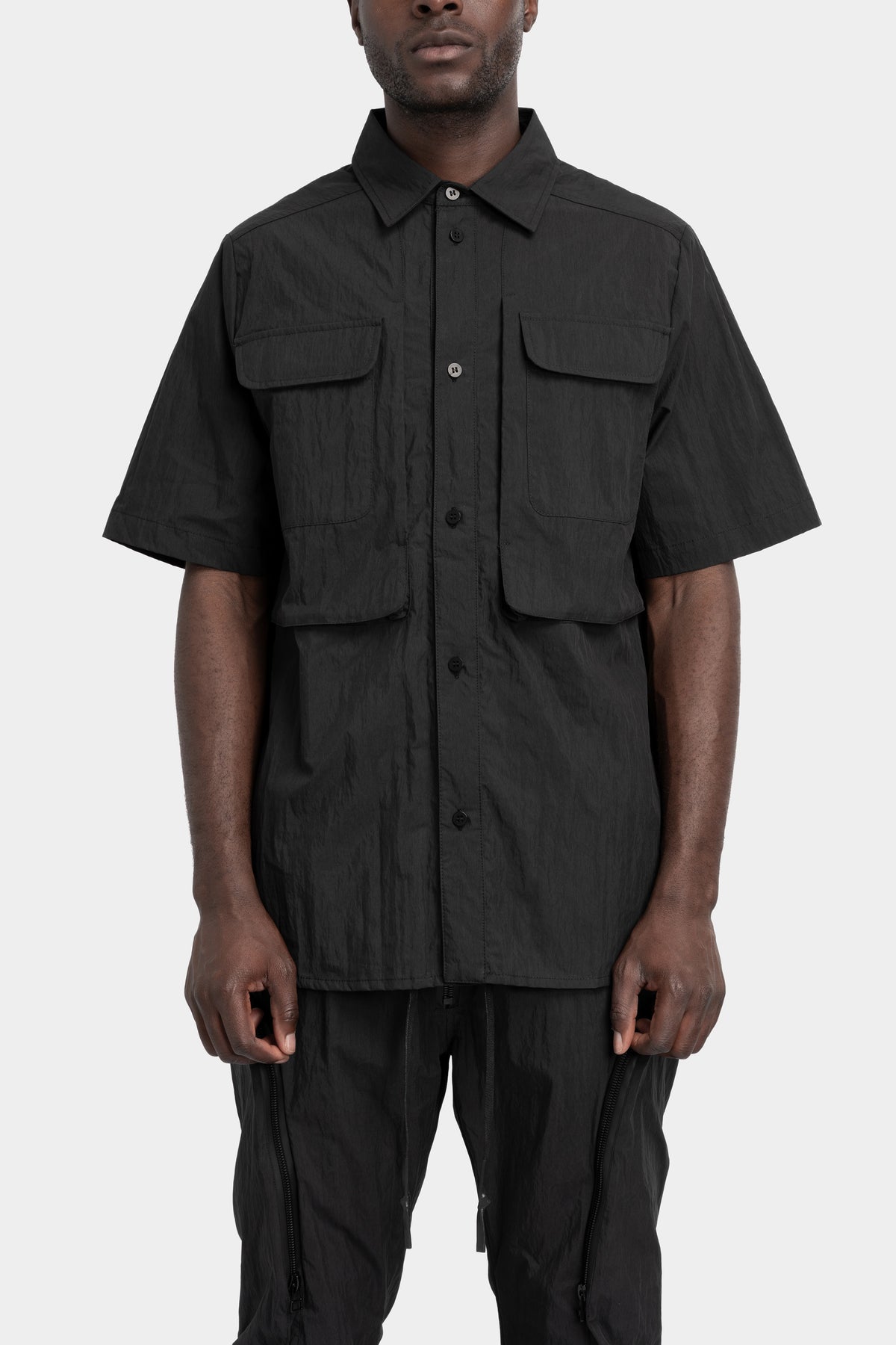 GALL Laboratories | SS25 - Stacked texture cargo short sleeve shirt 33