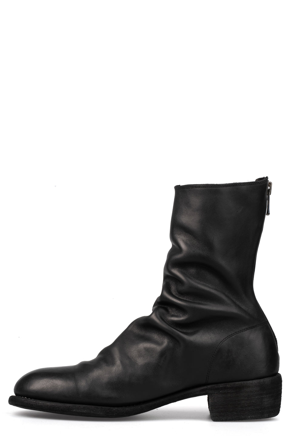 Back zip leather boots | 788X