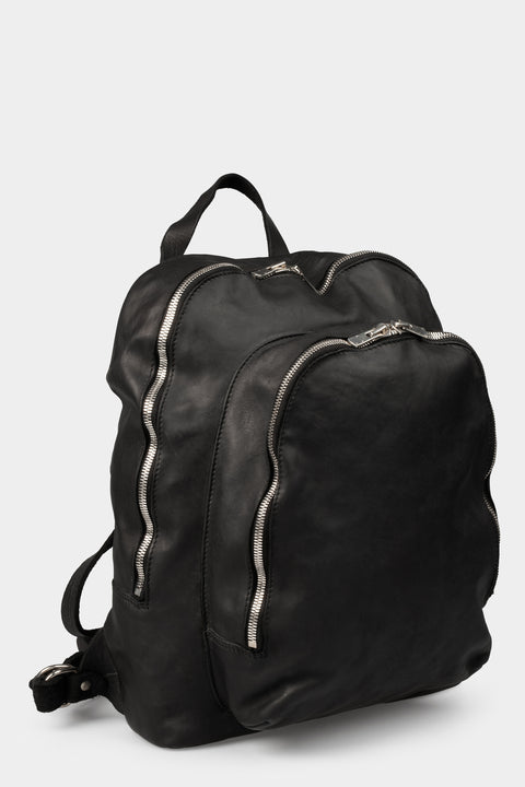 GUIDI | Double compartment leather backpack | DBP06
