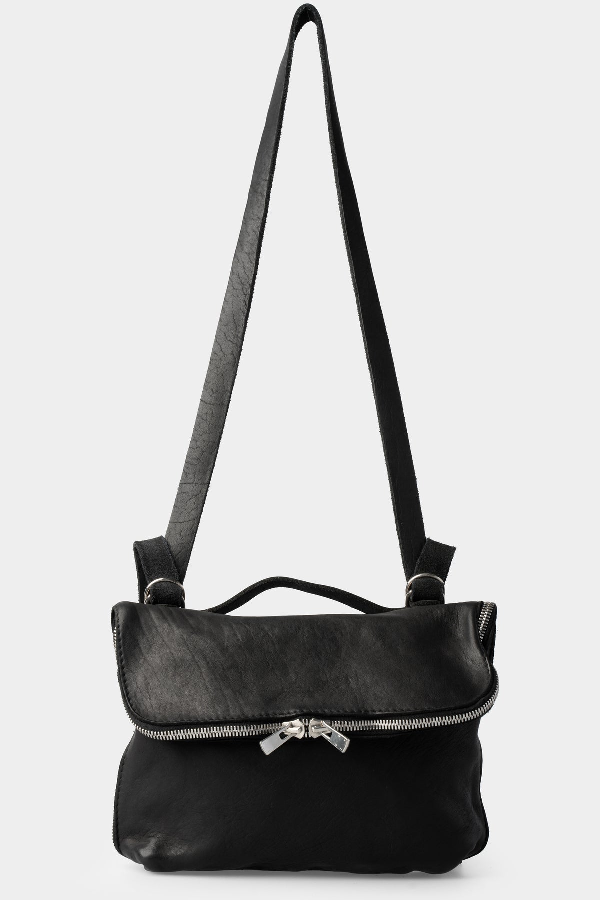 GUIDI M100 - Messenger bag, Black / Full Grain Horse Leather