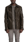 Incarnation | Hidden zip horse leather shirt jacket, 11-42007