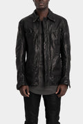 Incarnation | Hidden zip horse leather shirt jacket, 11-42007