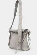 Incarnation | Large horse leather zip shoulder bag, Dirty grey 11B-9797 B12N-OC