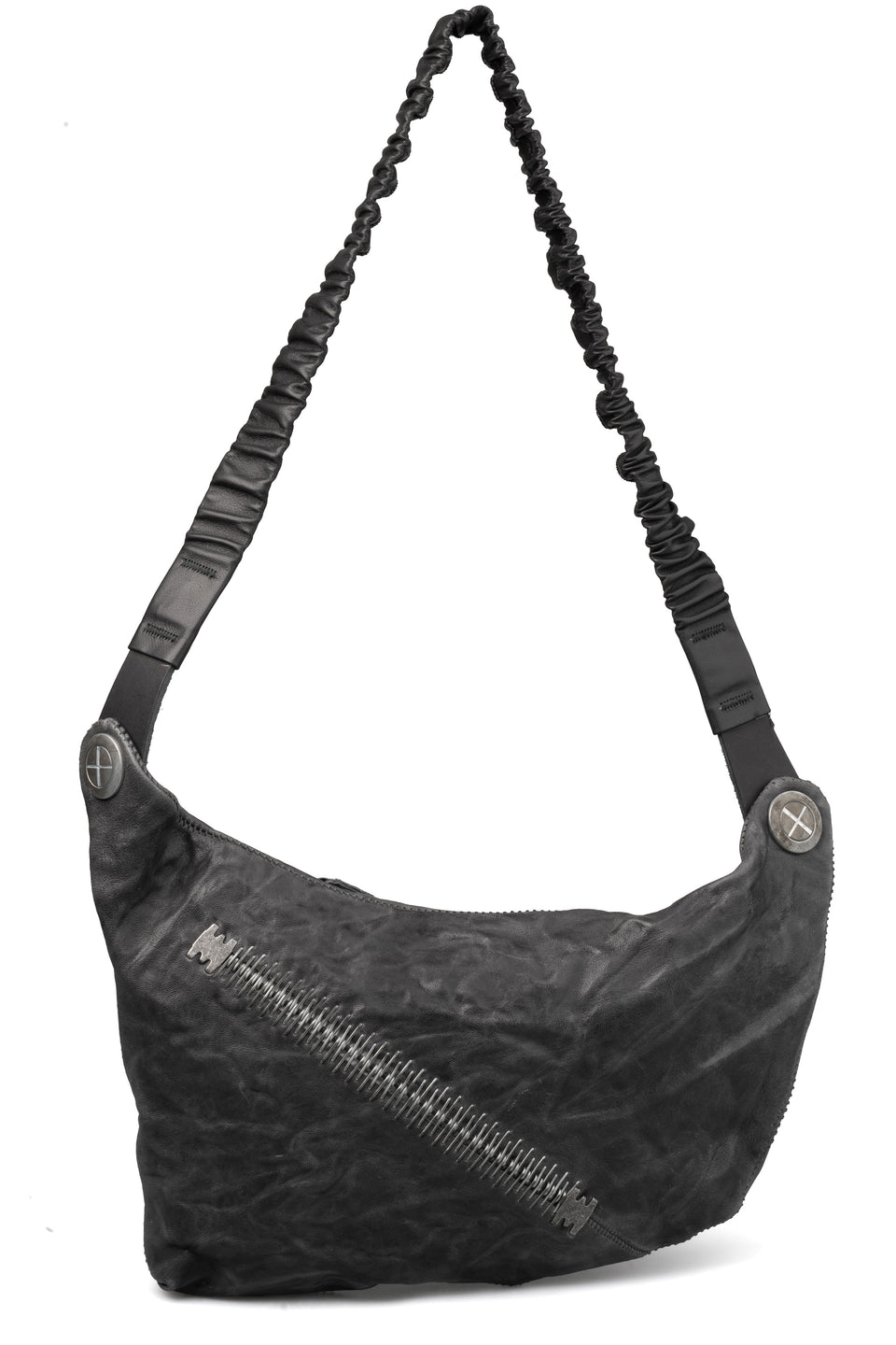 Crossbody leather bag, Plomb