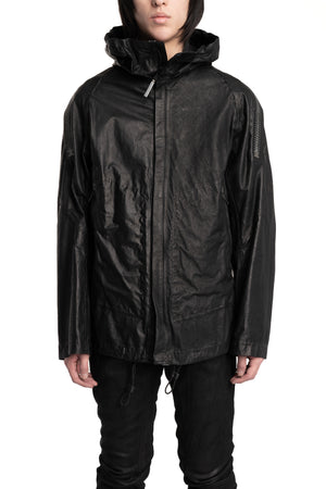 Isaac Sellam | SS26 - Hooded Membrane Leather Jacket, PREVENANT
