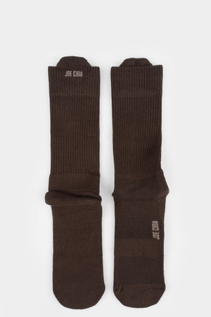 Joe Chia | AW25 - Cotton socks, Brown AC2501BR