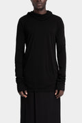 Julius_7 | AW25 - Cross-neck lightweight jersey hoodie, 917CUM10