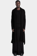 Julius_7 | AW25 - Texture jersey hooded shawl cardigan, 917STU5