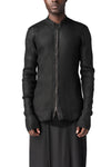 Julius_7 | AW26 - Coated zip-front knit cardigan, Black 957KNM1-C