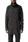 Julius_7 | AW26 - High collar twill shirt, Black 957SHM1