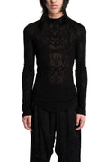 Julius_7 | SS26 - Lace Jacquard Mock Neck Sweater, 937CUM5