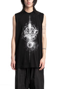 Julius_7 | SS26 - Printed Sleeveless T-Shirt, Black 937CPM3