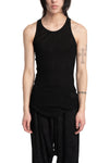 Julius_7 | SS26 - Silk Mix Deep V-Neck Tunic, Black 937CUM27
