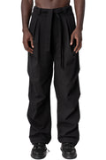 La Haine Inside Us | AW26 - Textured cotton trousers, Black M1366