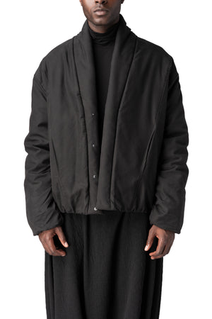 La Haine Inside Us | AW26 - Cropped lightweight padded lyocell jacket, Black M1304