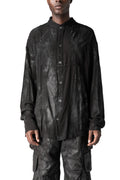 La Haine Inside Us | AW26 - Rubberized viscose-wool shirt, Black M1313