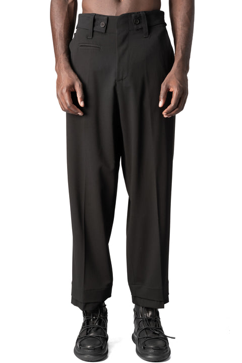 La Haine Inside Us | AW26 - Comfort fluid wool-blend trousers, Black M1317