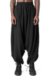 La Haine Inside Us | AW26 - Oversized low-crotch embossed fleece trousers, Black M1337