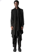 La Haine Inside Us | AW26 - Asymmetric wool-blend bouclé gilet, Black W5521