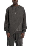 La Haine Inside Us | SS26 - Asymmetric hooded contrast sweater, Grey M1271