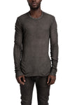 MD75 | SS26 - Fine ribbed long sleeve tee, Antra resin MD13266