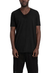 MD75 | SS26 - Embroidered cotton t-shirt, Black resin MD13252