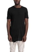 MD75 | SS26 - Super Lightweight Cotton Scar Stitch T-Shirt, Black MD13259