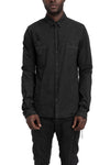 MD75 | SS26 - Scar-stitch cotton shirt, Black wash MD13283C