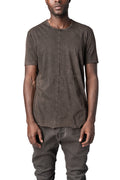 MD75 | AW26 - Panelled crew neck cotton t-shirt, Brown Wash MD13150