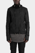 MD75 | AW25 - Resinated Double zip high neck sweater, MD12164