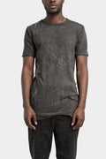 MD75 | SS25 - Knit rustic cotton T-Shirt, Anthracite salt dye