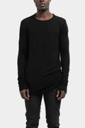 MD75 | SS25 - Lightweight cotton long sleeve T-Shirt, Black