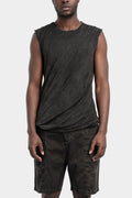 MD75 | SS25 - Double layered cotton sleeve less top, Antra wash