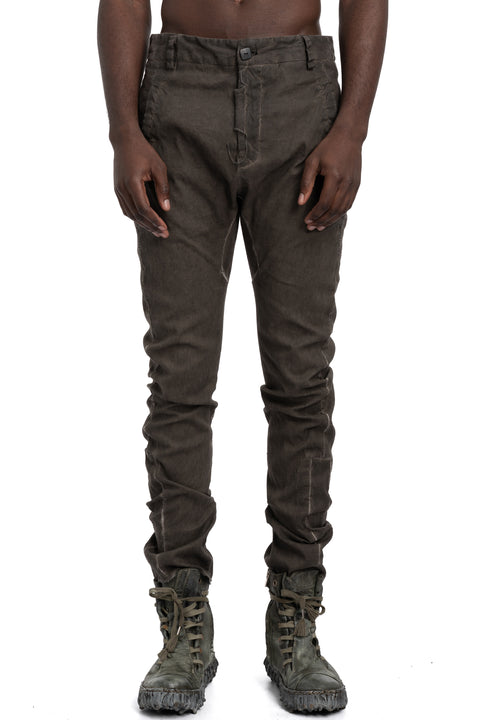 MD75 | SS26 - Woven Stretch Linen Pants, Military Resin MD13277L