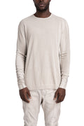 MD75 | SS26 - Lightweight cotton knit sweater, Off-white MD13201D