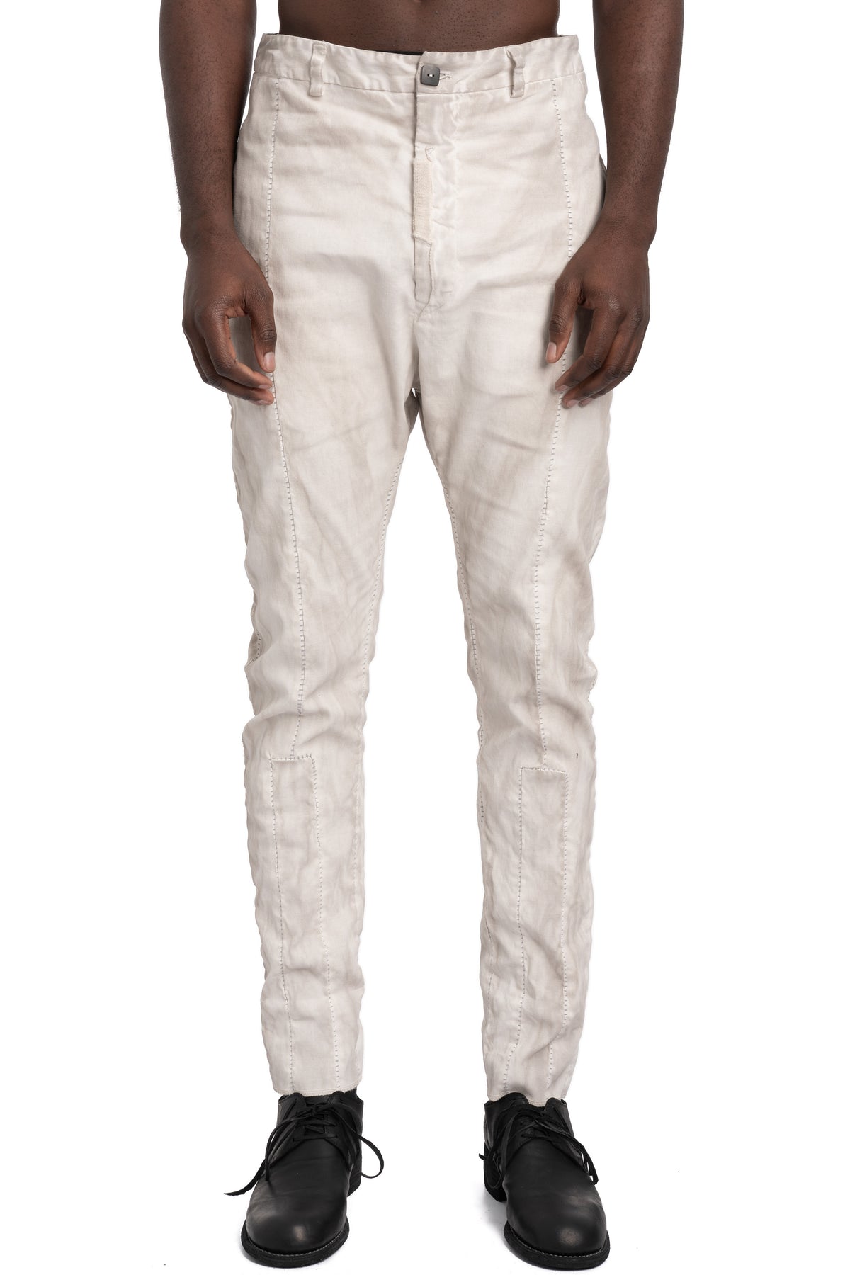 MD75 | SS26 - Linen stretch trousers, Off-white MD13276L