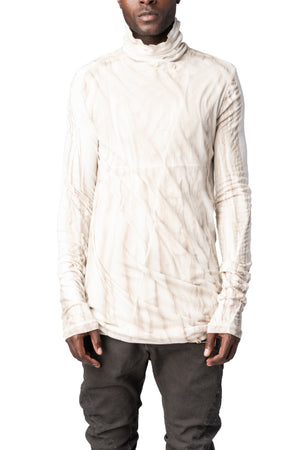 MD75 | AW26 - Double layer cotton roll neck long sleeve top, Perl Dissolve MD13161