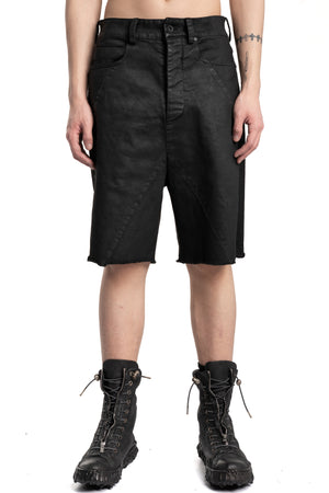 MD75 | SS26 - Cracked Coated Denim Shorts, MD13285