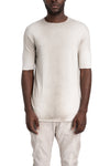 MD75 | SS26 - Lightweight knit T-Shirt, White Ash MD13207