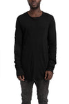 MD75 | SS26 - Lightweight Cotton Scar Stitch LS T-Shirt, Black MD13260