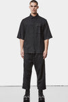 Thom/Krom | SS25 - Washed linen blend short sleeve shirt