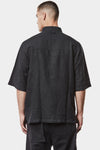 Thom/Krom | SS25 - Washed linen blend short sleeve shirt