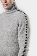 Thom/Krom | AW24/25 - Scars-stitch alpaca knit sweater, Grey