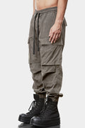 Cotton poplin cargo pants, Grey