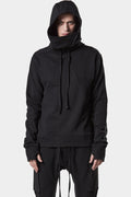 Thom/Krom | AW24 - Contrast cotton hood sweater, Black