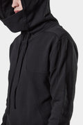 Thom/Krom | AW24 - Contrast cotton hood sweater, Black