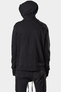 Thom/Krom | AW24 - Contrast cotton hood sweater, Black