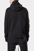 Thom/Krom | AW24 - Contrast cotton hood sweater, Black