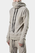 Thom/Krom | AW24 - Contrast cotton hood sweater, Beige