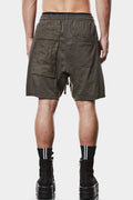 Drop crotch patch pocket shorts, Olive